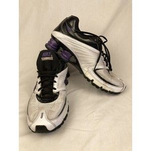 Nike Shox Turbo Mens SIZE 9 Mesh Running Shoes White Purple Swish 344951-151